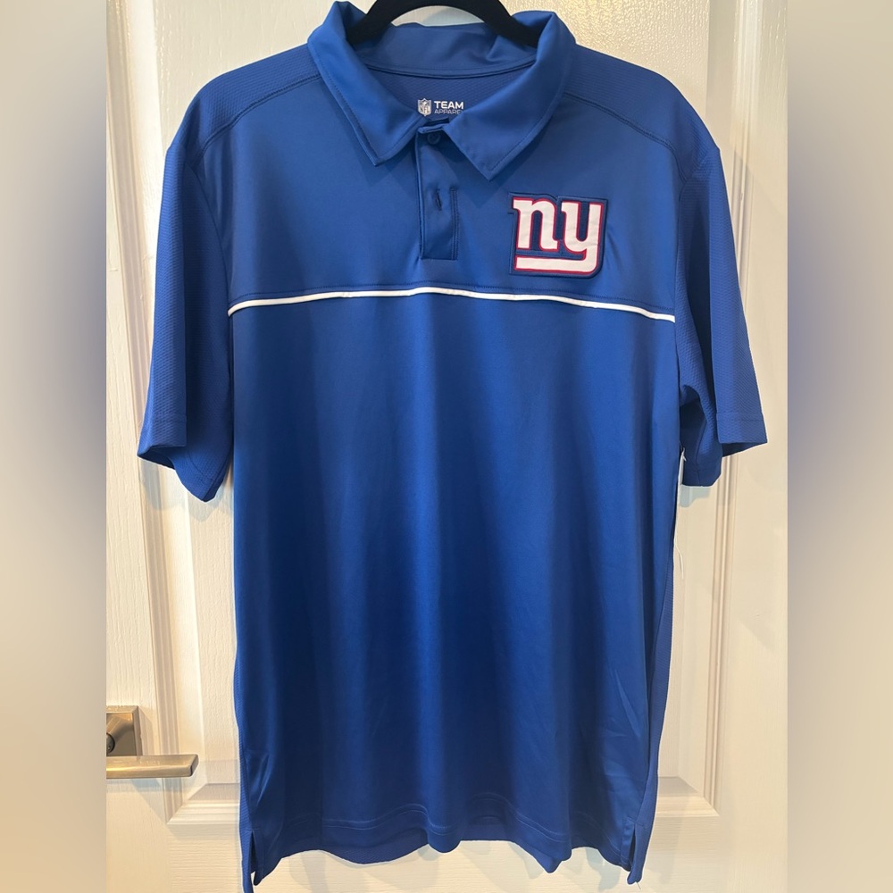 NFL Blue Polo Shirt with NY Giants  Team Logo
